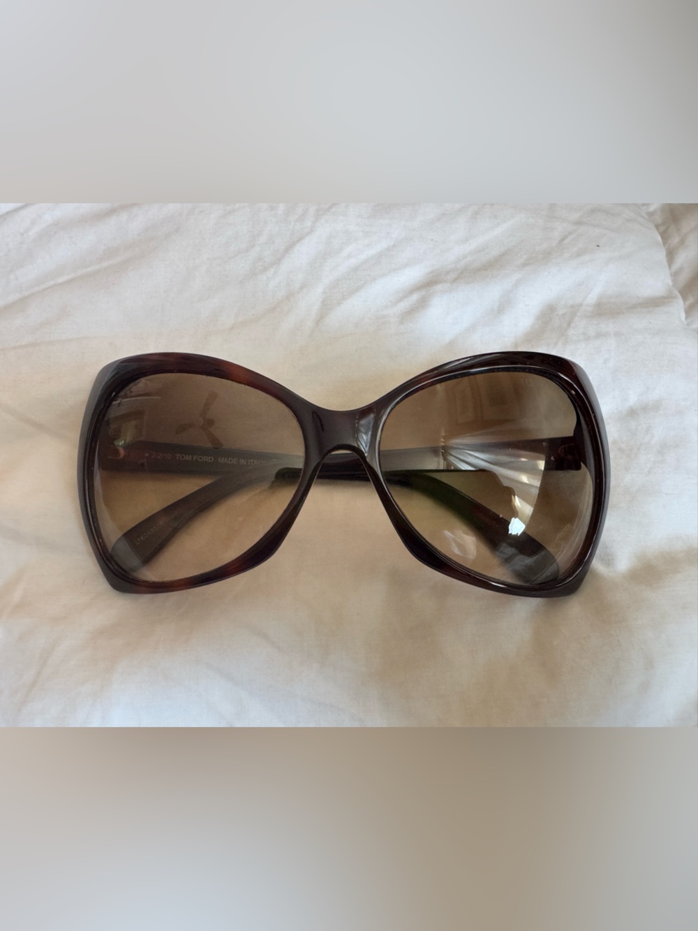 Tom Ford Brown Gradient Oversized Sunglasses
